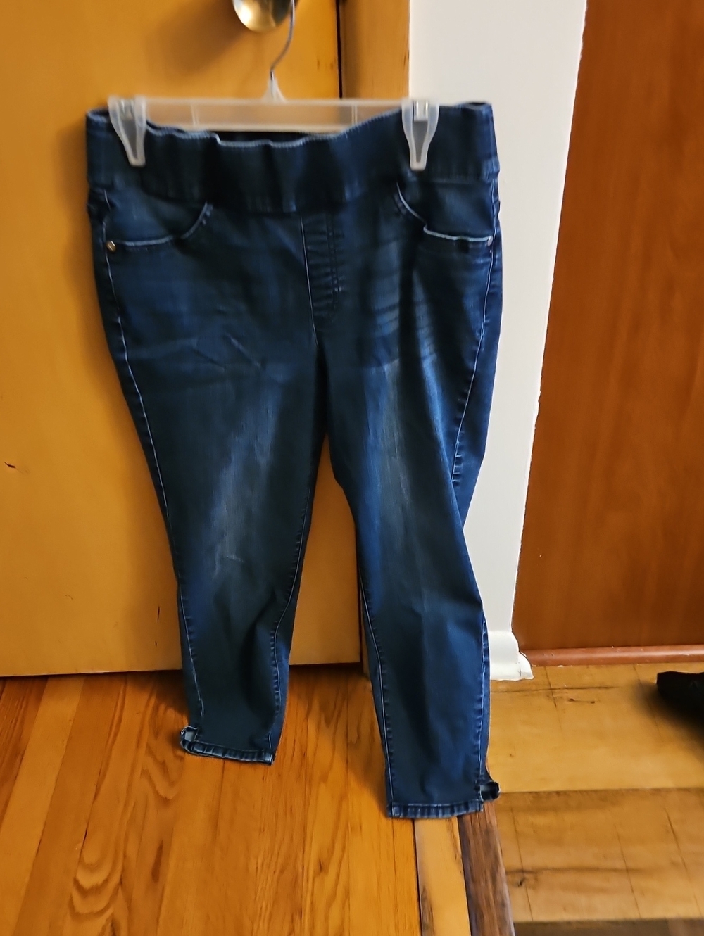 Simply Vera Vera Wang Dark Blue Stretch Jeggings Capris Sz 14